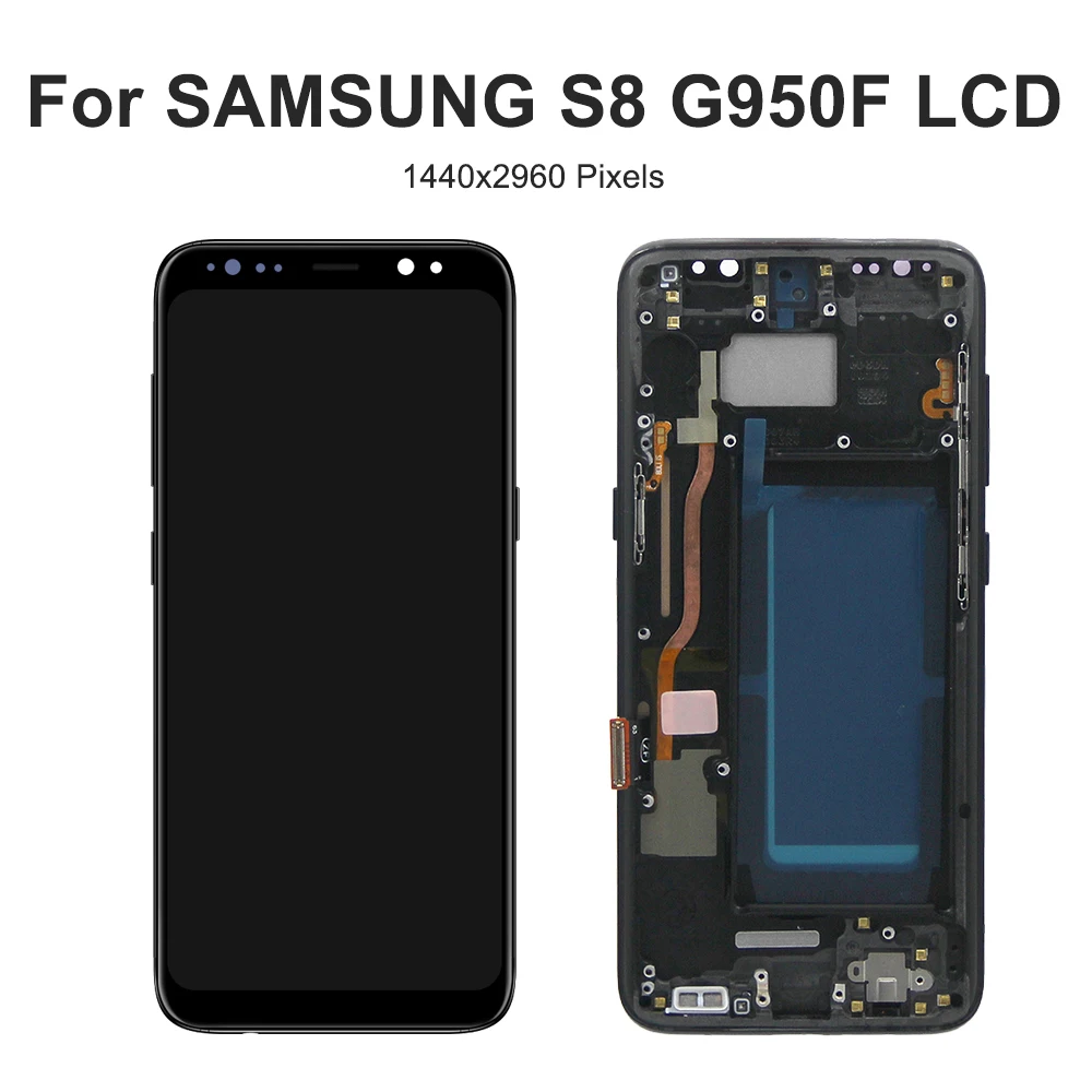 S8 For Samsung Tested For G950W G950S G950K G950L G950F G950N LCD Display Touch Screen Digitizer Assembly Replacement