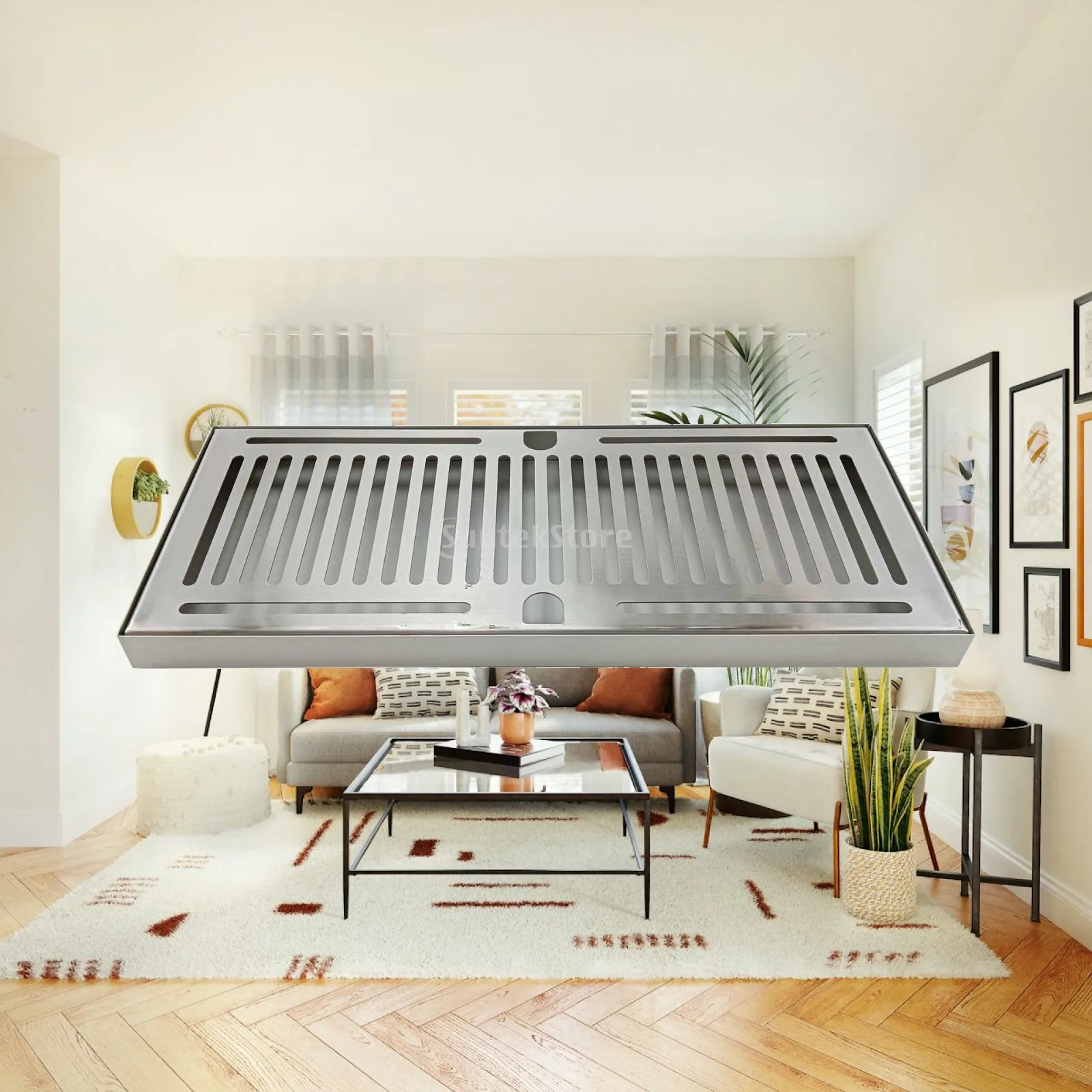 Stainless Steel Spill Tray Slim for Drinking Establishments, Restaurants
