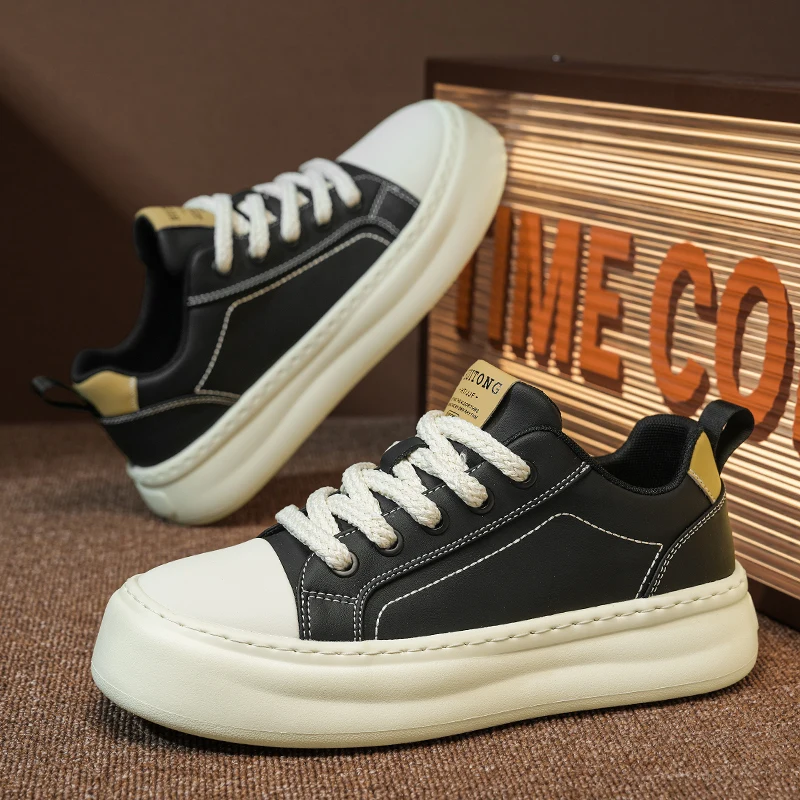 

2025 Spring New Rubber-Plastic Sole Casual Board Sneakers for Outdoor Sports - Comfortable, Soft, Slip-Resistant, Durable, and T