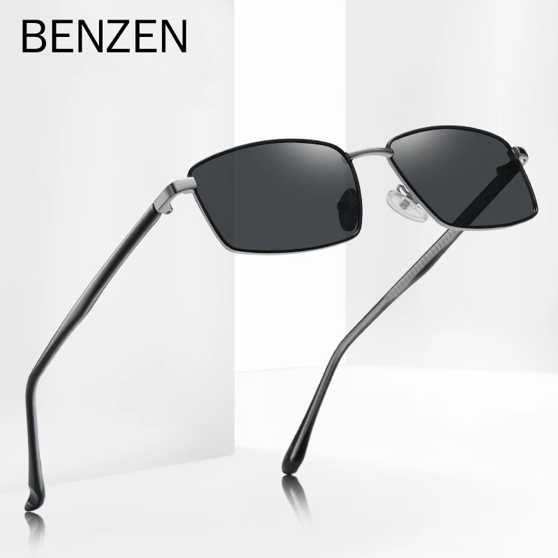 

BENZEN Polarized Sunglasses for Men Driving Glasses Rectangular Vintage Sun Glasses For Male UV Protection 9752