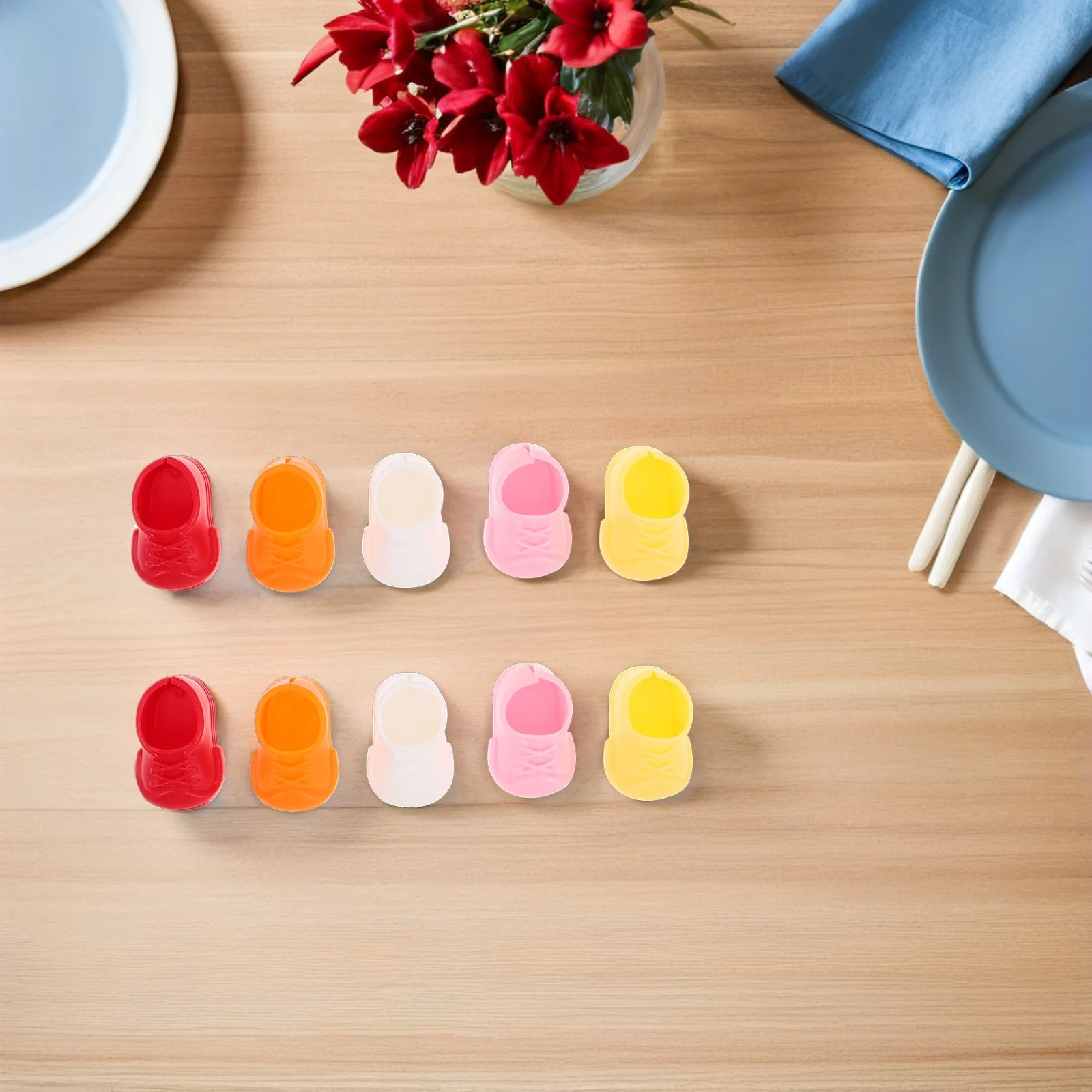 أحذية مصغرة 17 سنتيمتر/6.69 بوصة أحذية بلاستيكية قصيرة لبيت الدمى المشهد الصغير التظاهر اللعب اكسسوارات حذاء مصغر #6