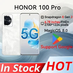 Honor-100プロのスマートフォン、50.0mpカメラ、5000mahバッテリー、6.78 