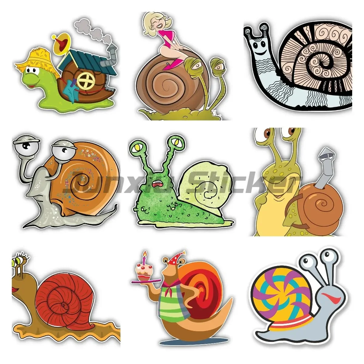 Boutique Decals Exterior Accessories Snail Turbo Car Sticker Vinyl Decal Motorcycle Vehicle Windiow Styling