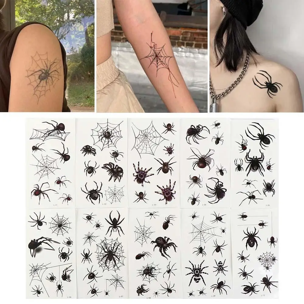 

Men Waterproof Halloween Lifelike Face Patch Body Art Stickers Tattoo Stickers Temporary Tattoos