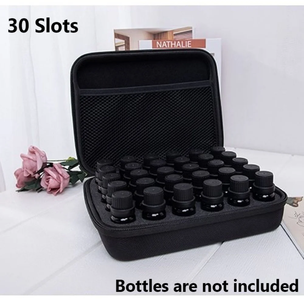 7-60 Bottles Nail Polish Storage Bag Essential Oil Case Portable 5/10/15ML Perfume Oil Essential Oil Box Travel Carrying Holder