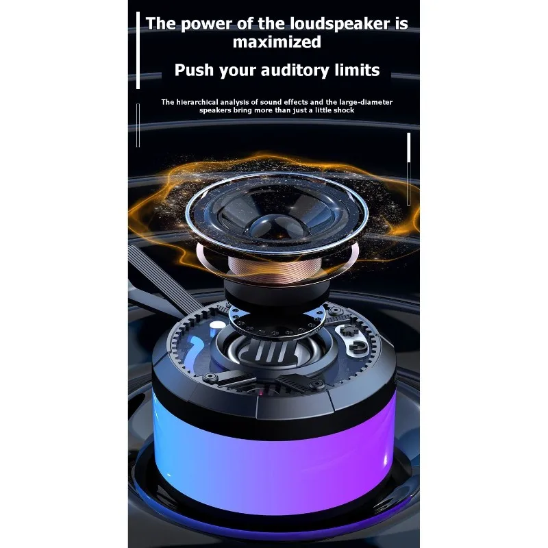 FEDI-High-Quality Portable Mini Bluetooth Speaker Featuring Colorful LED Light- Perfect For Indoor And Outdoor Use