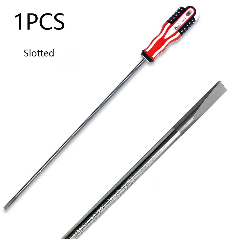 1PCS 400mm Lengthen Screwdriver Set CR-V Magnetic Phillips /Sloted Screw Drive Extra Long Repair Tools 5 mm Round Rod