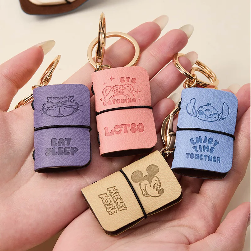 

Disney Cartoon Keychain Cute Backpack Pendant Adorable Car Key Ring Portable Student Notebook Charm Collectible Gift for Kids