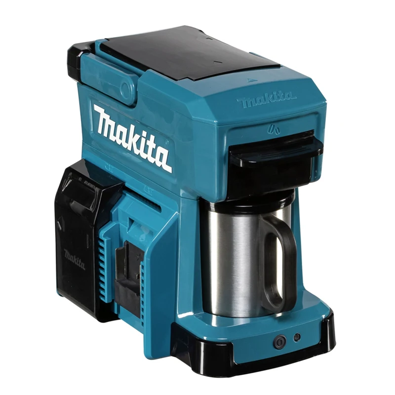 Makita-cafetera DCM501Z con batería de litio de 18v, máquina de café ligera para el hogar, herramienta desnuda azul