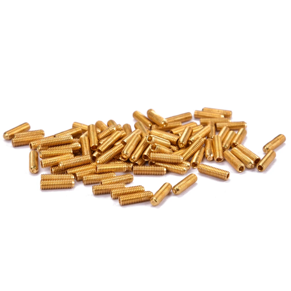 

50Pcs Guitar Replacement Parts Metal Saddle Bridge Screw Ultra Thin Lightweight Repair Kit for Guitar 5x17mm Silver