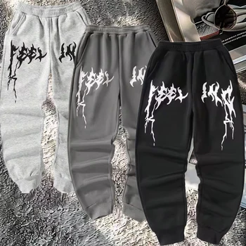 Pantalon de jogging en pur coton pour homme, legging de gym Y2K, impression rétro, motif 152, adt, décontracté, polyvalent, proximité, wstring, 2024