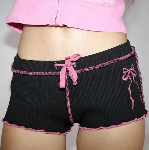 

Sexy Lace Up Shorts For Women American Retro Harajuku Street Clothing Punk Gothic Student Photos Spring Summer Fashion S M L