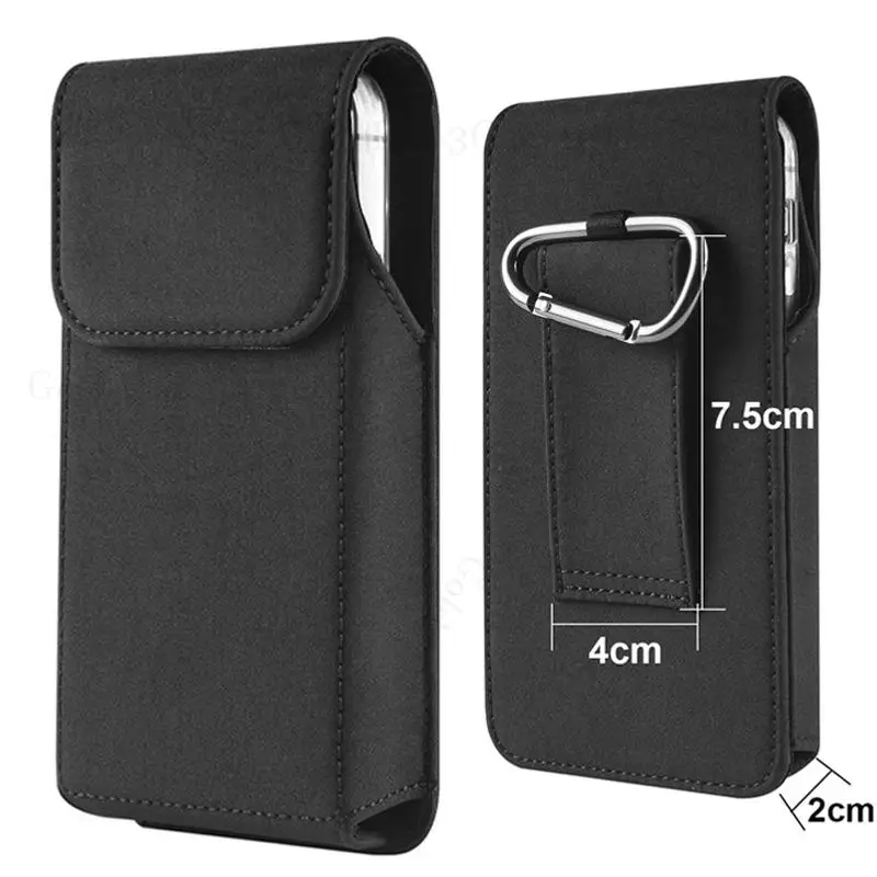 

For Itel S23 P40 Plus Waterproof Nylon Cloth Phone Case For Itel S18 P38 Pro A60s A05s A04 A49 A27 Magnetic Waist Bag Flip Pouch