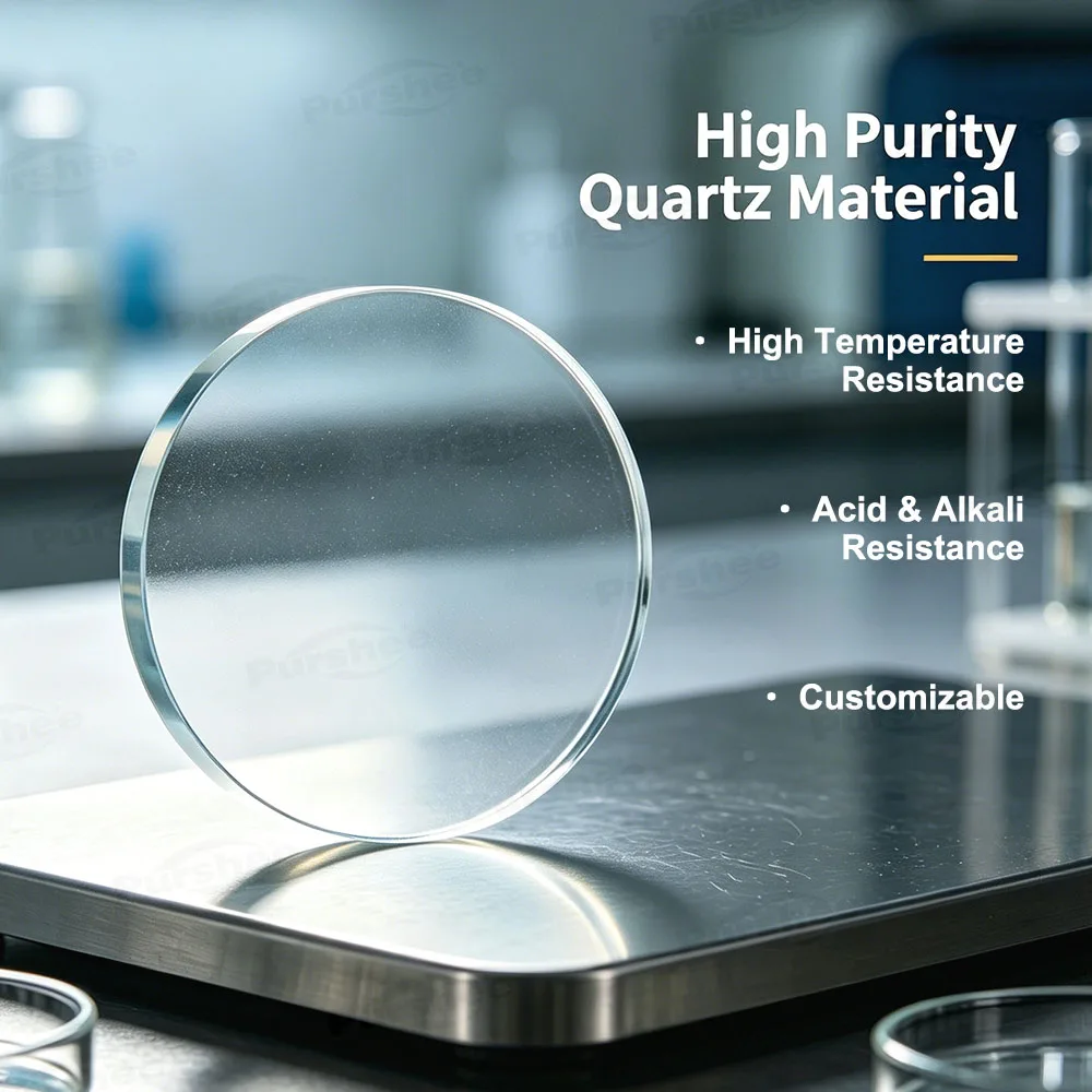 JGS1 Optisches Quarzglas-Rundwafer für Laborforschung, Hochtemperaturbeständig, Korrosionsbeständig, Anpassbare Platte – Detail 3