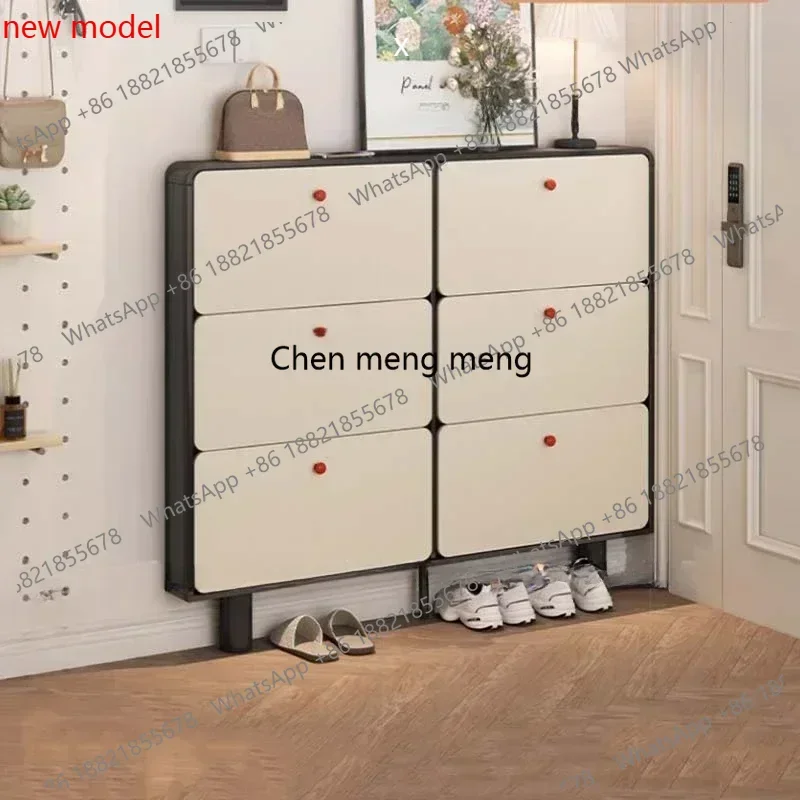 N138Beutiful Bedroom Shoe Cabinet Design Vertical Modern Luxury Shoe Rack Organizer Space Saving Range Chaussure Home Furniture