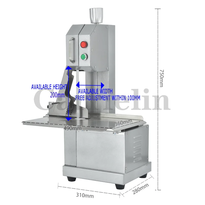 Commercial Automatic Bone Cutting Sawing Machine/Frozen Meat Cutter Machine/Meat Slicer for Bone Ribs Frozen Meat Fish