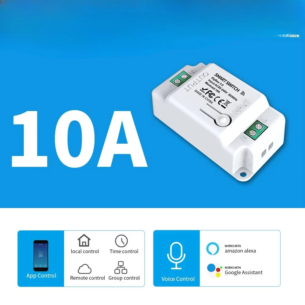 Zigbee Wifi Smart Switch Module Smart Home Automation Light Switch Smart Life App Timer Feature Support Google Home Alexa