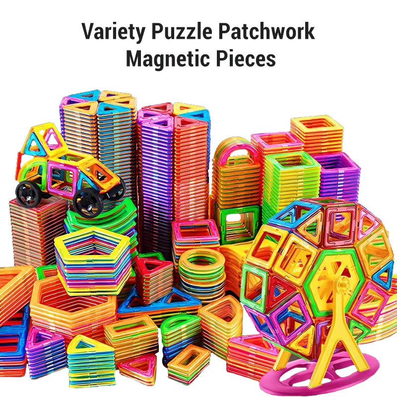 أطفال كبيرة الحجم مغناطيس اللعب لتقوم بها بنفسك كتل مغناطيسية لعبة الأطفال مصمم منشئ مجموعة لعب لعبة تعليم مونتيسوري للأطفال متحركة