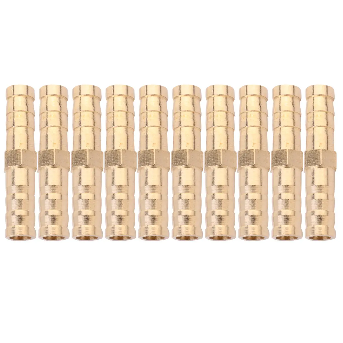 

10 шт. прямых газовых соединителей с штуцерами для надежного подключения шлангов, не требующие уплотнения, редукционные муфты для трубок с штуцерами