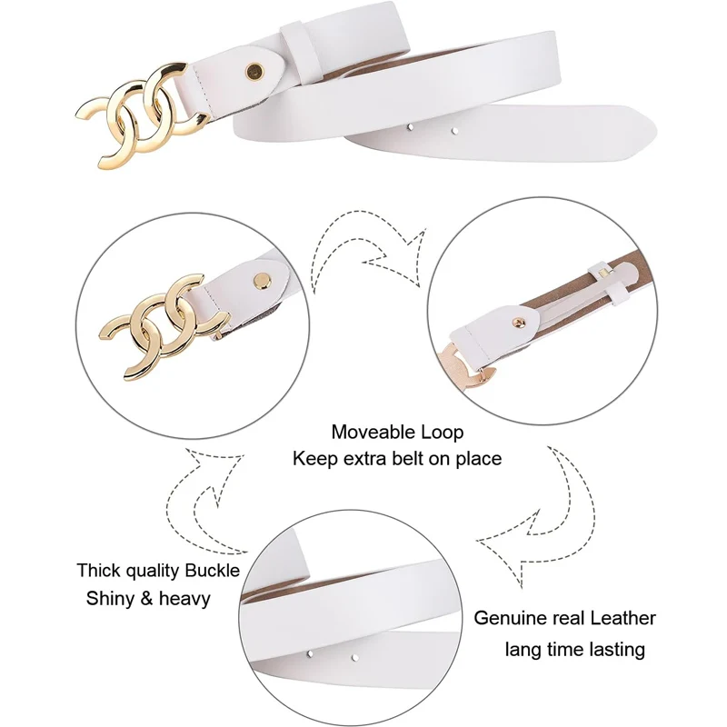 Women\'s Leather Belt Luxury Brand Designer Belts Simple Fashion with Jeans and Trousers Decorated Belt High-quality Alloy Buckle