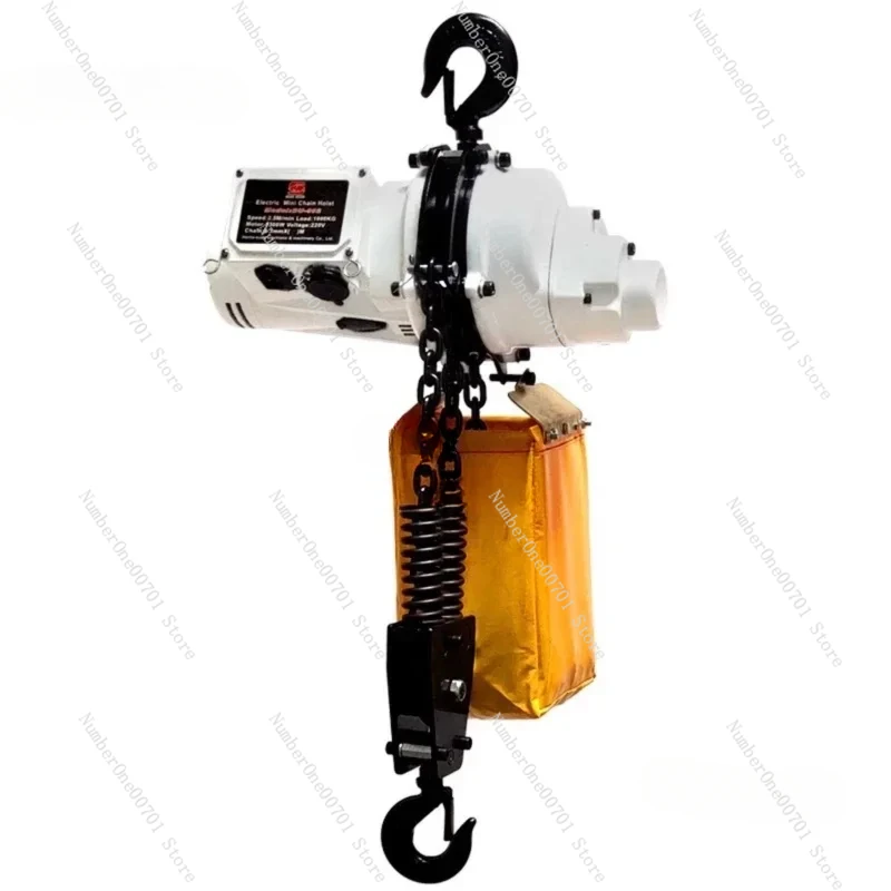 Ring chain electric hoist portable 220v brushless 1-ton small silent chain lifting crane winch