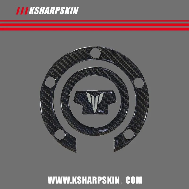 

Motorcycle sticker protection pad scratch-resistant 3D carbon fiber tank gas cap pad filling cover decal for YAMAHA MT-07 MT-09