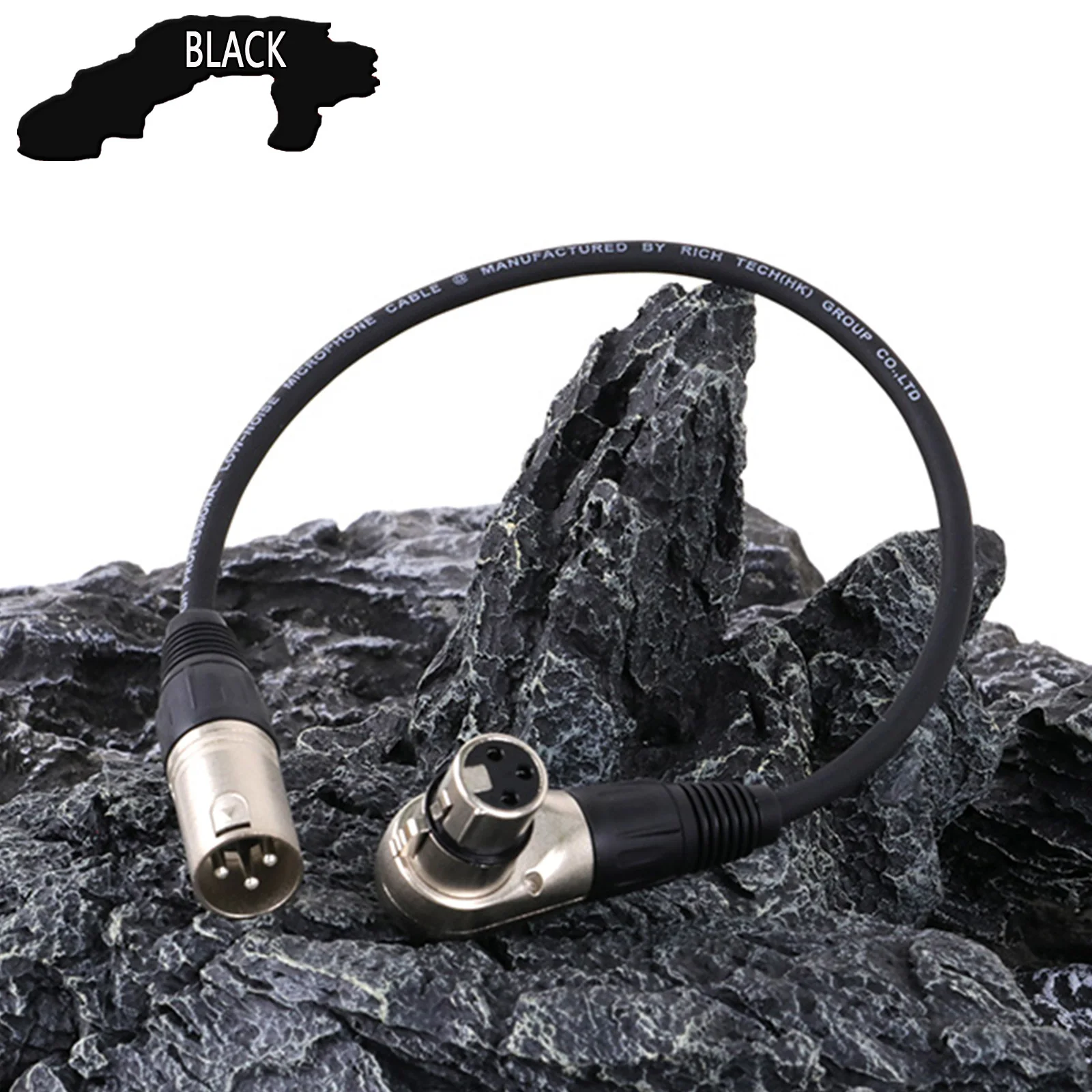 Xlr Kabel Rechte 3pin Xlr Mannelijk Naar Haaks-Hoek 3pin Female M/F Mic Verlengsnoer Voor Aangedreven Luidspreker Pro Audio Mixer Interface