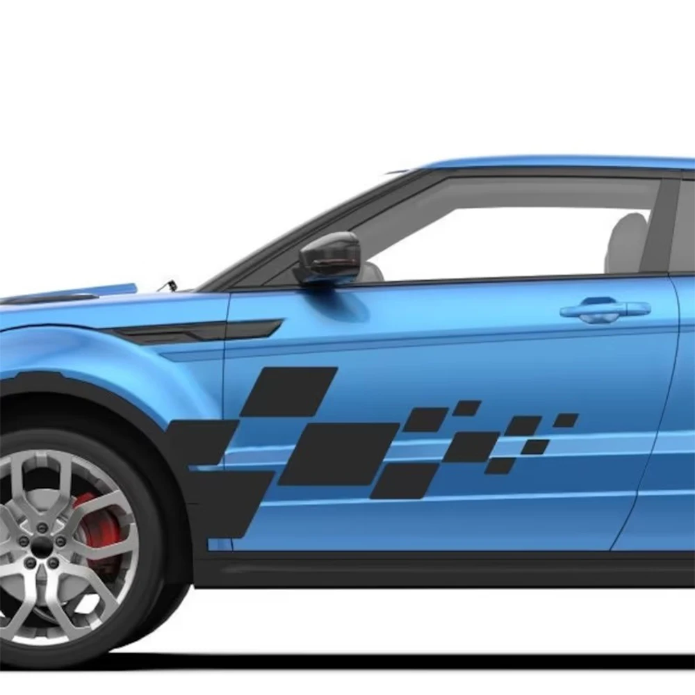 

58cmX150cm Left or Right Side Racing Flag Car Sticker Decor Auto Sport Decal for Auto Body Decor Car Tunning Sticker