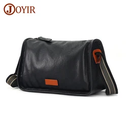 JOYIR Men's Shoulder Bag Genuine Cowhide Leather Causal Small Messenger Bag Travel Crossbody Bags Handbag Purse for Male