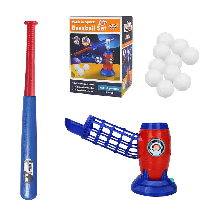 Fully automatic children's baseball machine, plastic baseball toy set, including 10 balls, baseball training equipment, Thanksgi