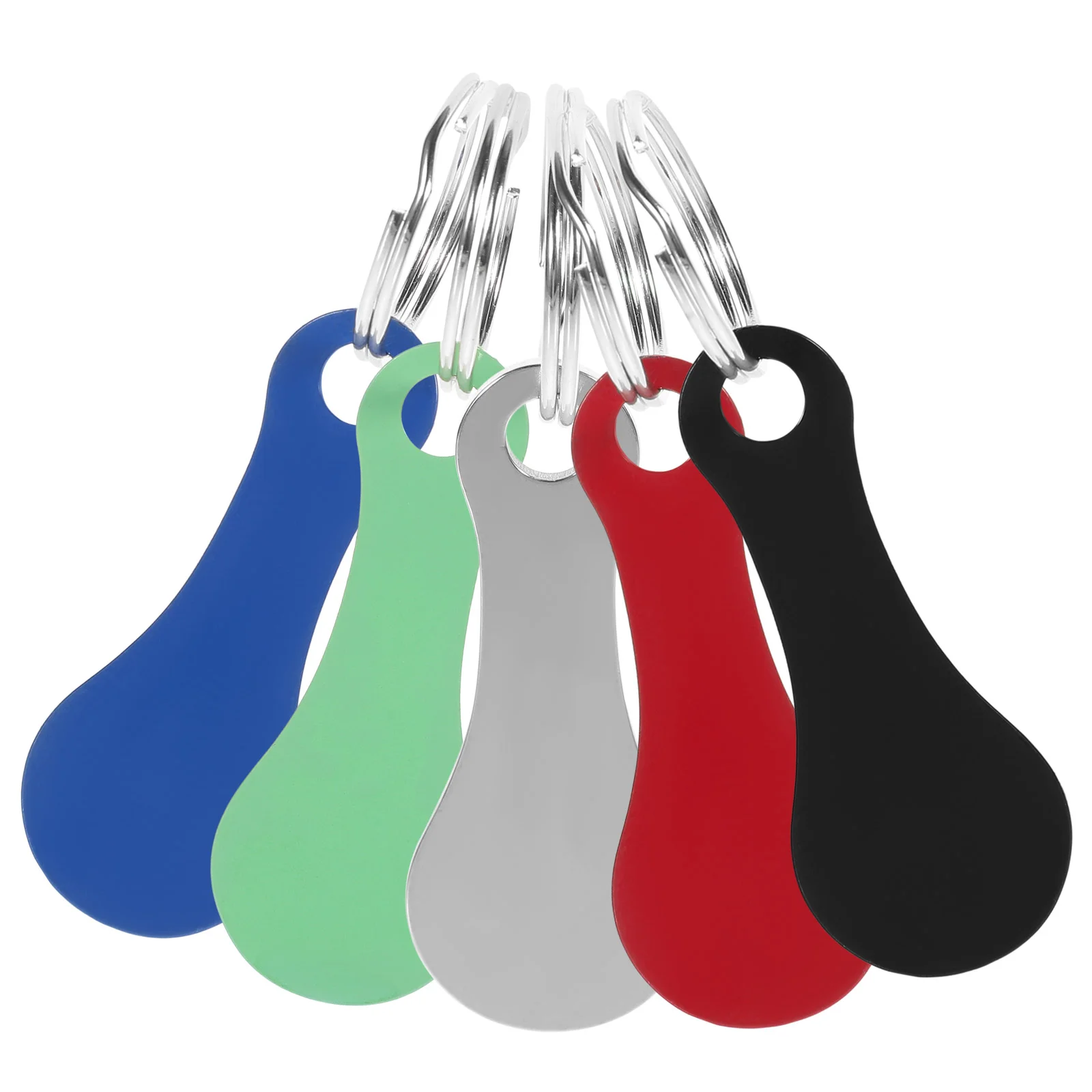 5-delige winkelwagentje tokens sleutelhanger ringen decoratie ornament kleine sleutelhangers hanger