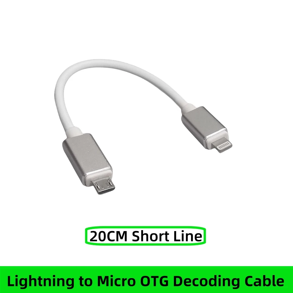 Ear Amplifier Decoder Lighting to Micro USB Decode Cable Android DAC Decoder Cable Systems Above IOS11 for iRig HD to AmpliTube