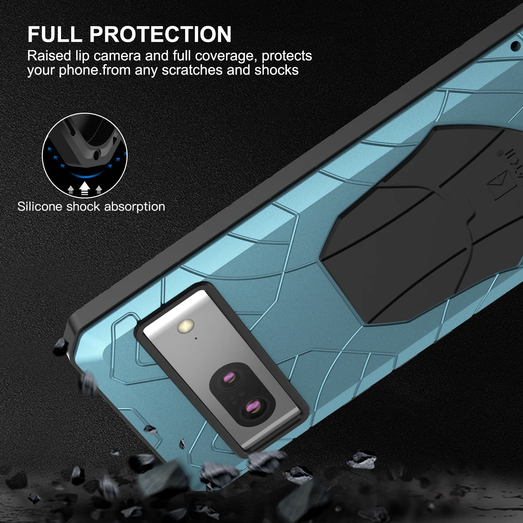 Case For Google Pixel 7 Tempered Glass Heavy Duty Protection Armor Shockproof Hard Aluminum Metal Cases