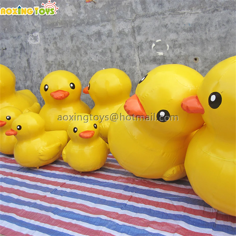 60cm/1.2M/1.5M Height Yellow PVC Giant Inflatable Rubber Duck Cartoon Model Toys For Outdoor Water Park Advertising Decoration