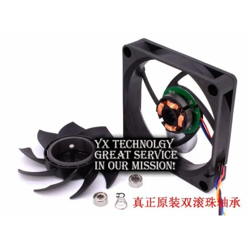 for Delta 70*70*15mm 7015 70mm 12V 0.45A AFC0712DB 4-wire  PWM dual ball bearing CPU cooling fan