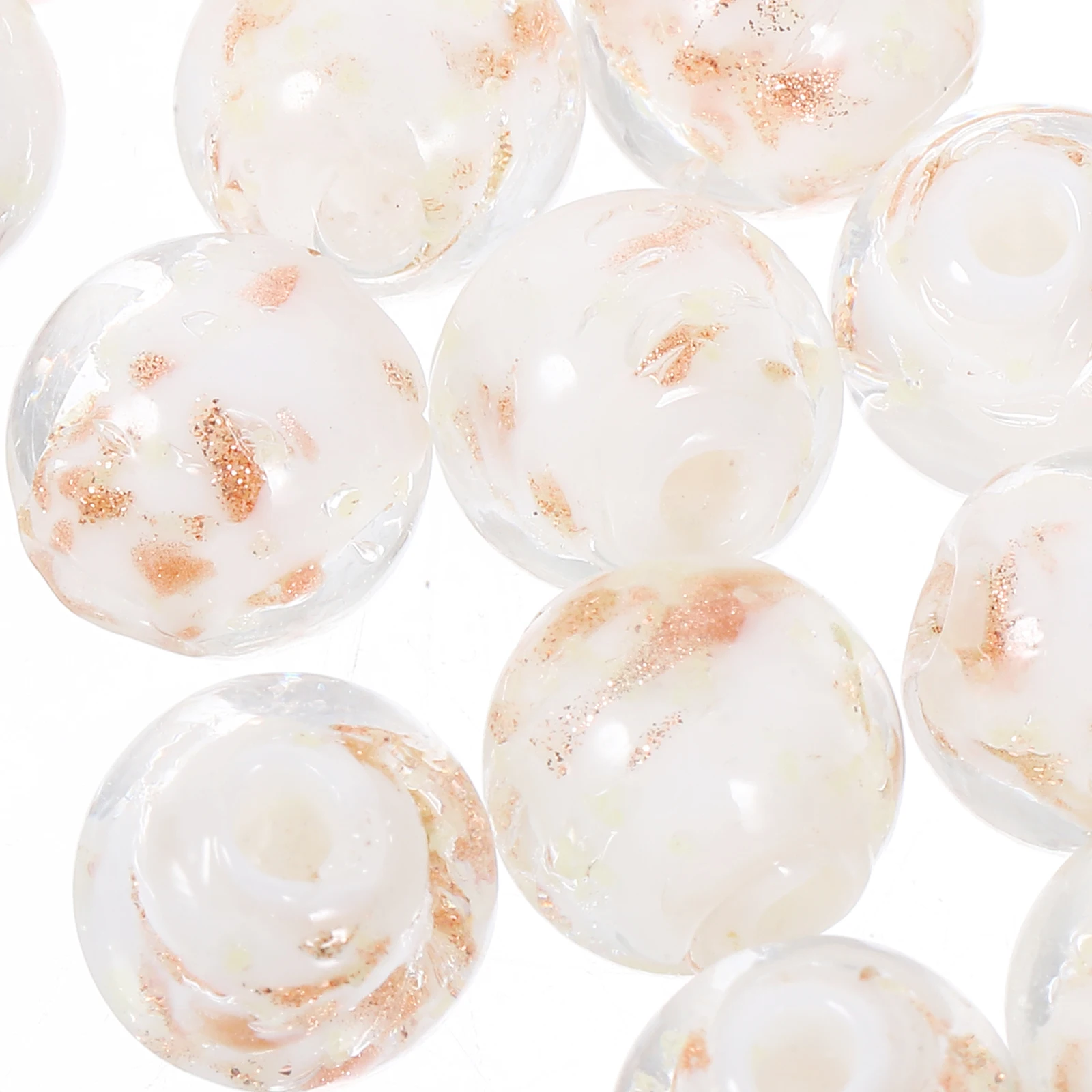 

50 Pcs Luminous Glass Bead Bracelet Jewelry Beads for Making Charms Round Bracelets Trendy