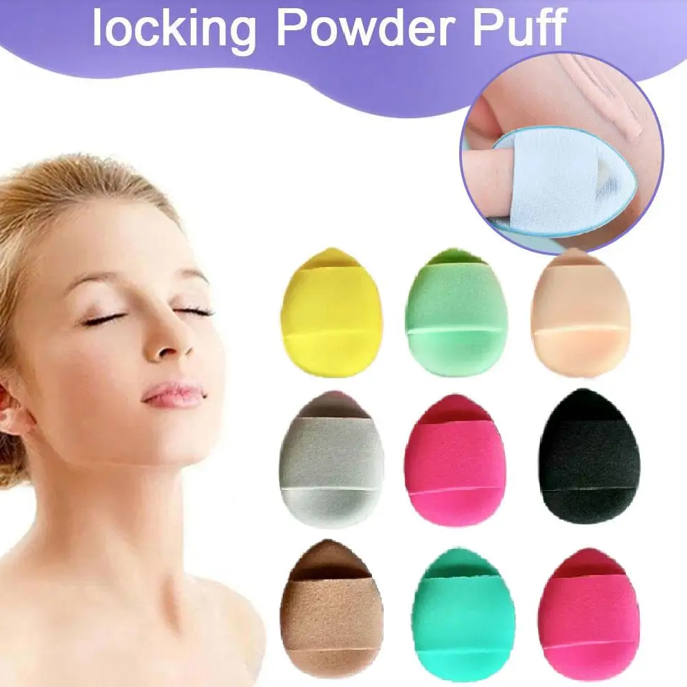 1pc mini dedo puff fundação pequena almofada de ar em pó rosto corretivo creme cosmético esponja aplicador bb ferramentas maquiagem i1g6