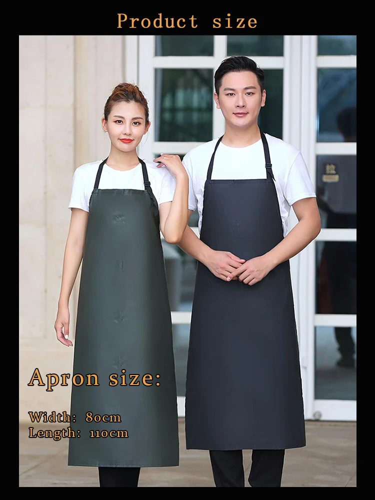 Extra Long Large Waterproof Oilproof Apron Full Coverage Heavy Duty Protection Easy Clean Work Apron for Kitchen and Dishwashing