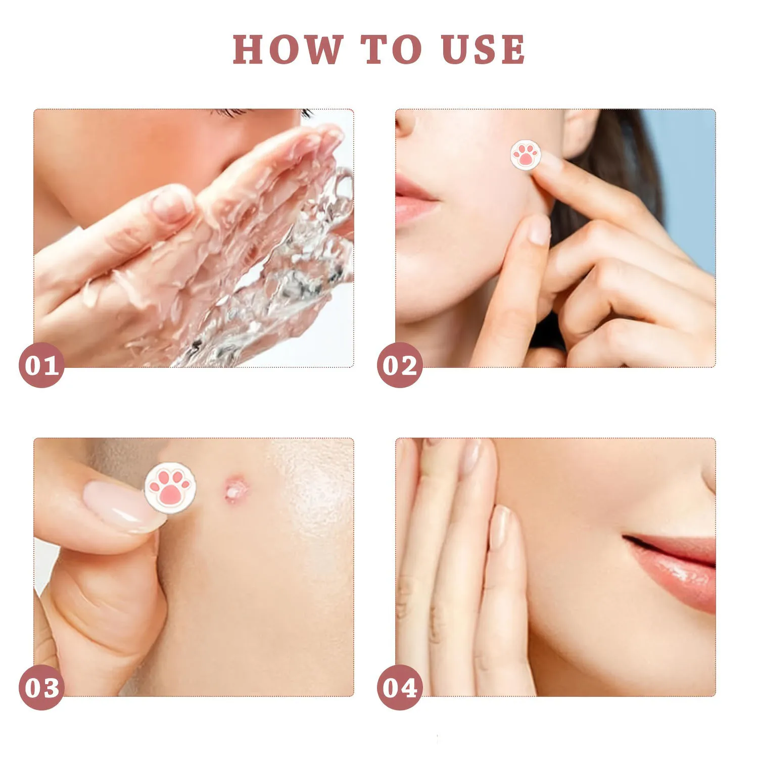 144 قطعة من رقعة حب الشباب الجل ذات التصميم اللطيف المائي - خالية من الكحول، عديمة الرائحة، غير مزعجة، رقعة حب الشباب اللطيفة #6