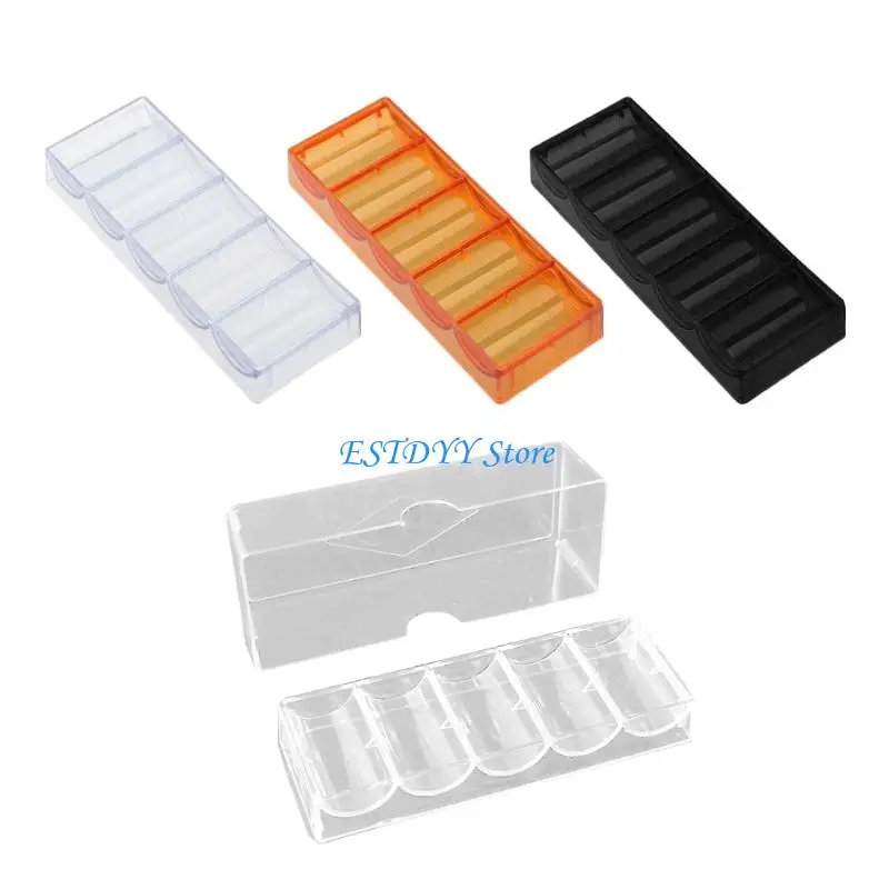 G6DE Clear Acrylic 5 Chip Secure Storage for Professional
