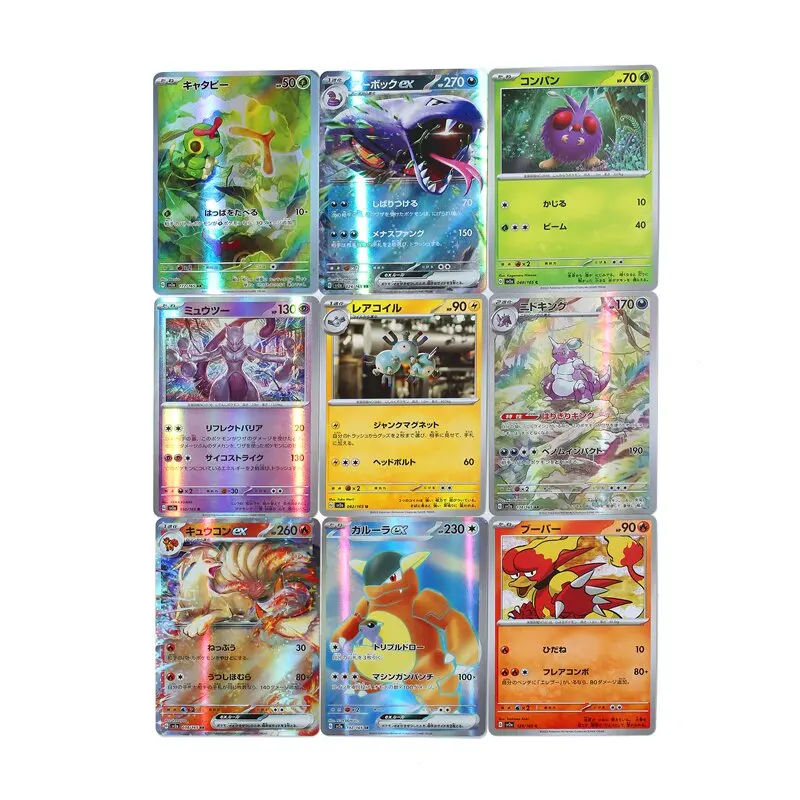140 개/상자 애니메이션 포켓몬 카드 스칼렛 바이올렛 151 일본 SV2a 버전 TCG 클래식 확장 부스터 박스 트레이딩 카드 선물