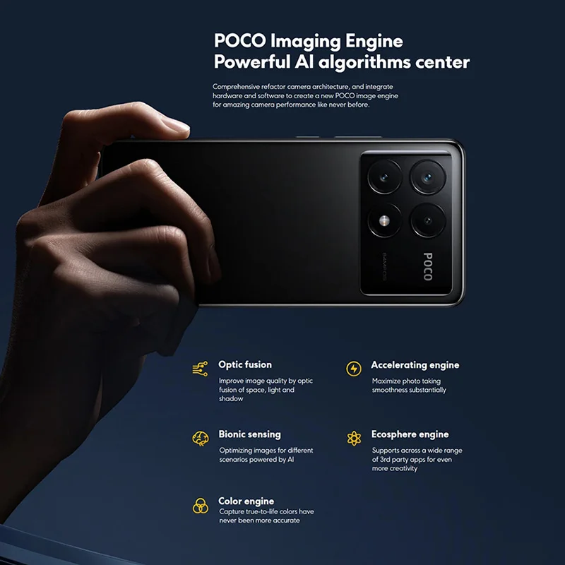 POCO X6 Pro 5G Smartphone, NFC, Dimensity 8300-Ultra, 120 Hz, 64MP Kamera, 67 W Aufladen, 5000 mAh, globale Version