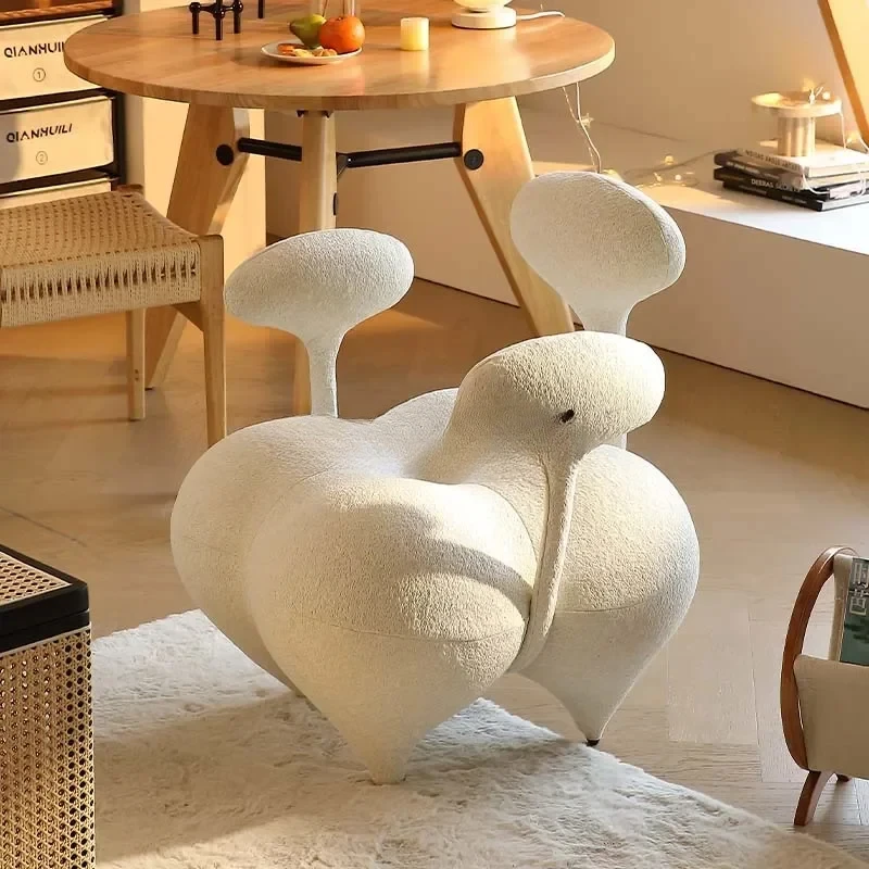 Crème Wind Fauteuil Enkele Luie Armleuning Rugleuning Stoel