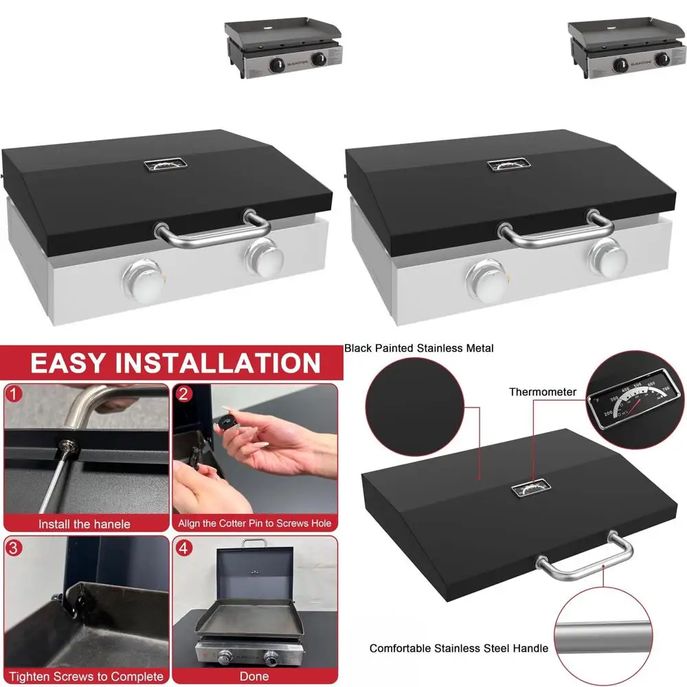 

Blackstone 22 Omnivore Griddle Hinged Lid, Protective Flat Top Cover for 1666, 1813, 2304, 2203, 2271, 2205 Grills