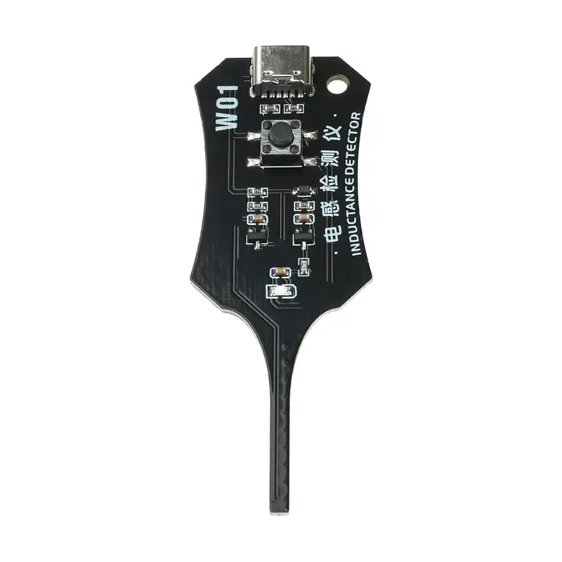 Тестер индуктивности катушек материнских плат W01 V2.0 с интерфейсом Type-C для ремонта электронных компонентов и обнаружения не