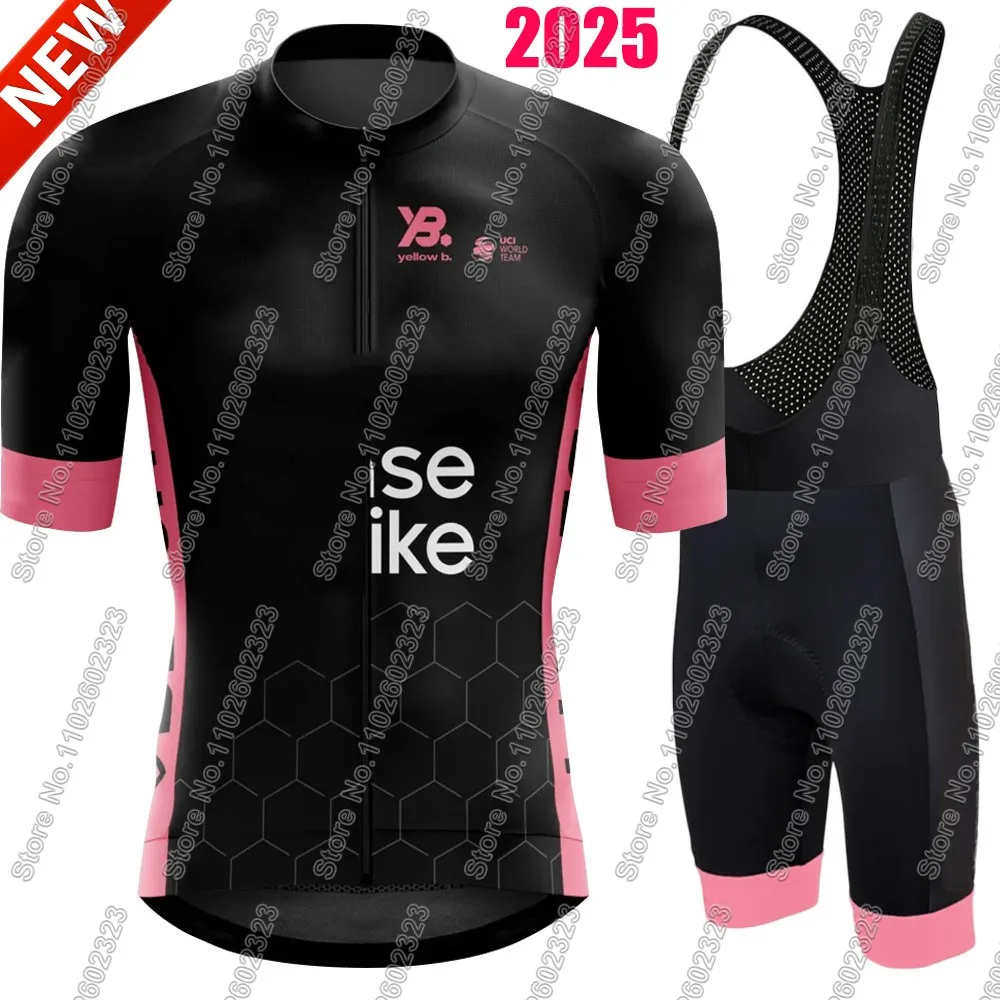 Розовый велосипедный трикотаж Tour De Italia 2025, комплект с короткими рукавами Giro-Clothing, мужские рубашки для шоссейного велосипеда, костюм, велосипедные шорты нагрудник MTB