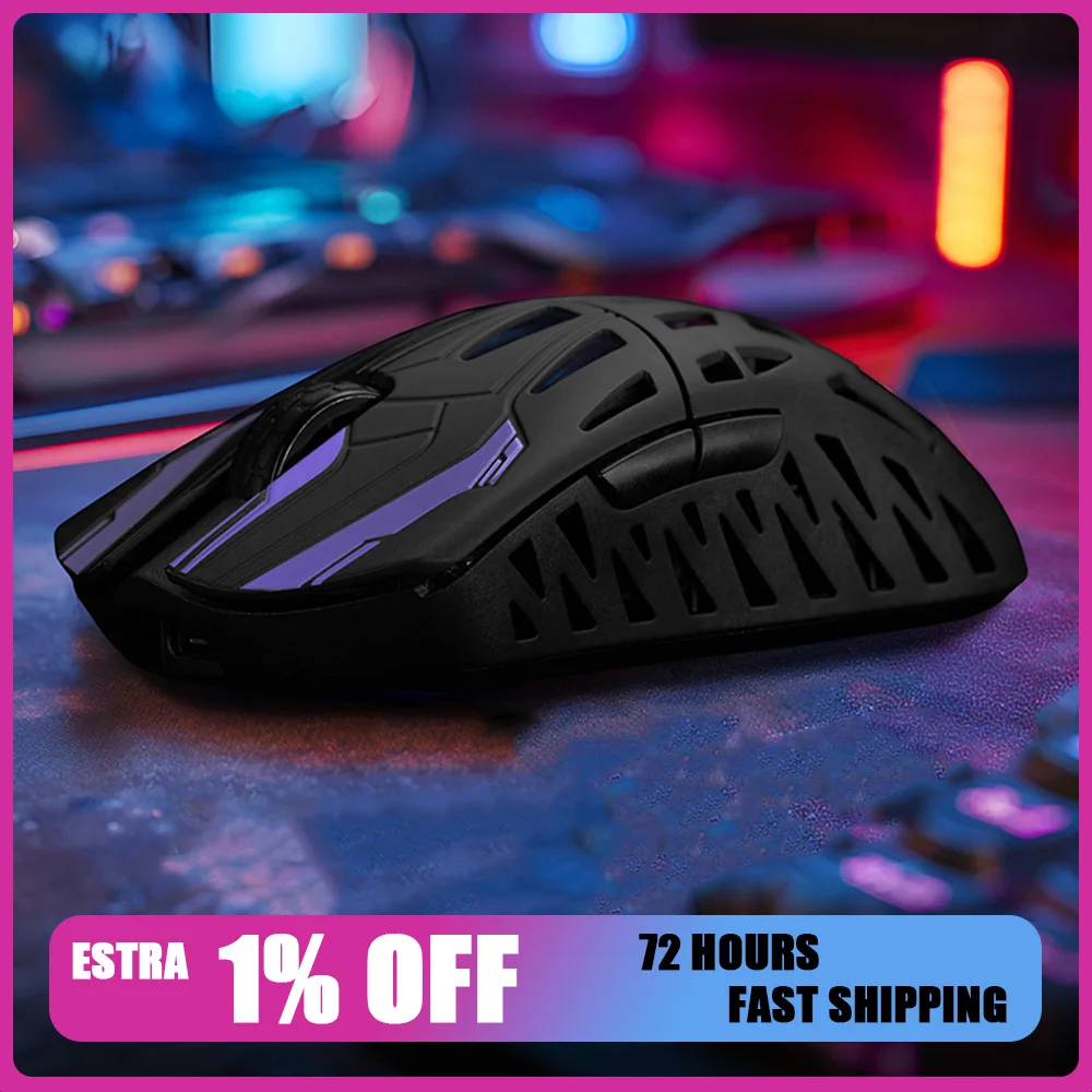 

IROK HE6 Ultra Mouse Tri Mode Mouse Paw3950 Беспроводная легкая игровая мышь из углеродного волокна 8000 Гц для Valorant CS2, аксессуары для ПК