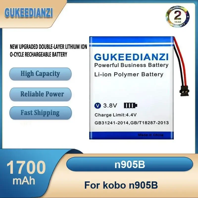 بطارية لـ Kobo Glo Electric Book DR-KB2 N905B Aura One/Forma قارئ الكتب الإلكترونية ساعة ذكية، GPS، mp3، mp4، هاتف، مكبر الصوت GN345361