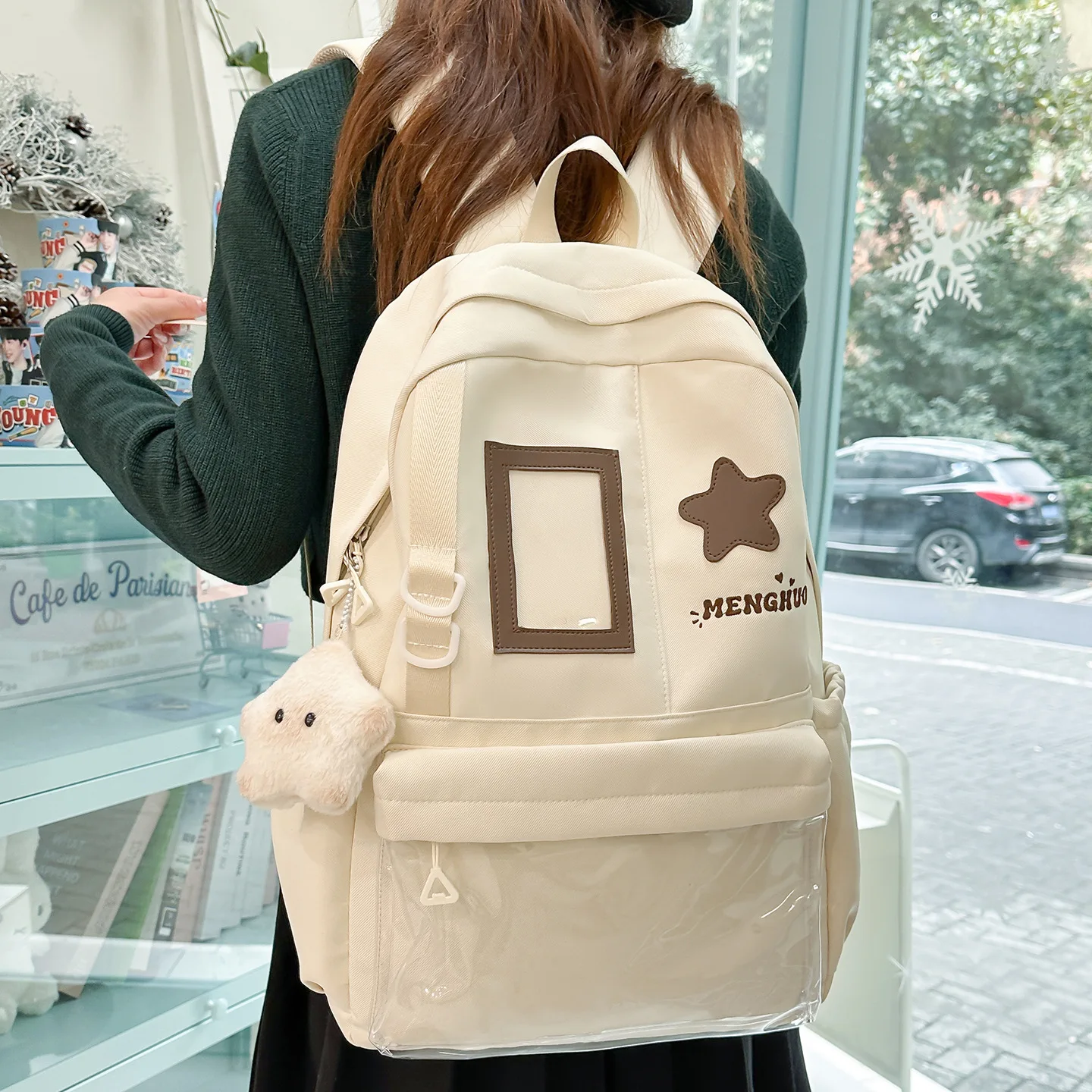 Korean Ins Style Teen Girls Backpack New Casual Travel Rucksack Large Capacity School Bag for Junior Senior High School Students
