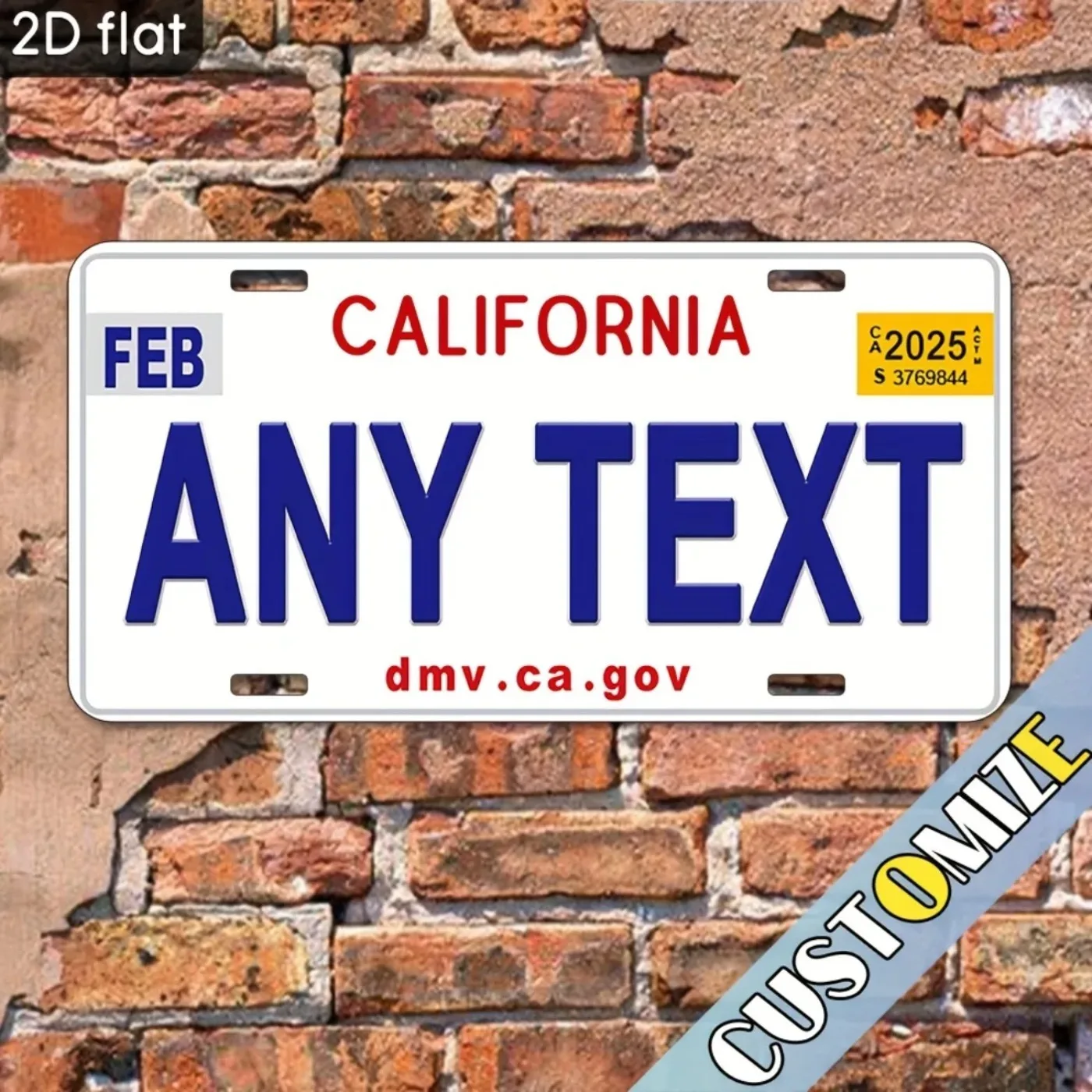 Custom Personalized California Metal Signs Unique Home Bar Garage Holiday Decor (Only Decoration) image 2